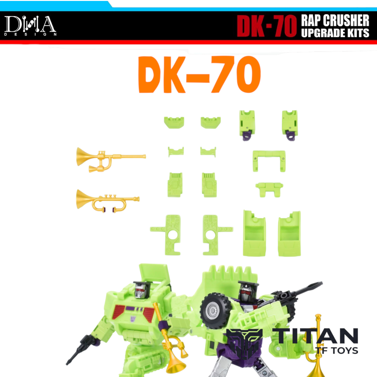 DNA Design DK-70 Studio Series SS86 Scrapper & Bonecrusher Upgrade Kit with China Exclusive Bonus