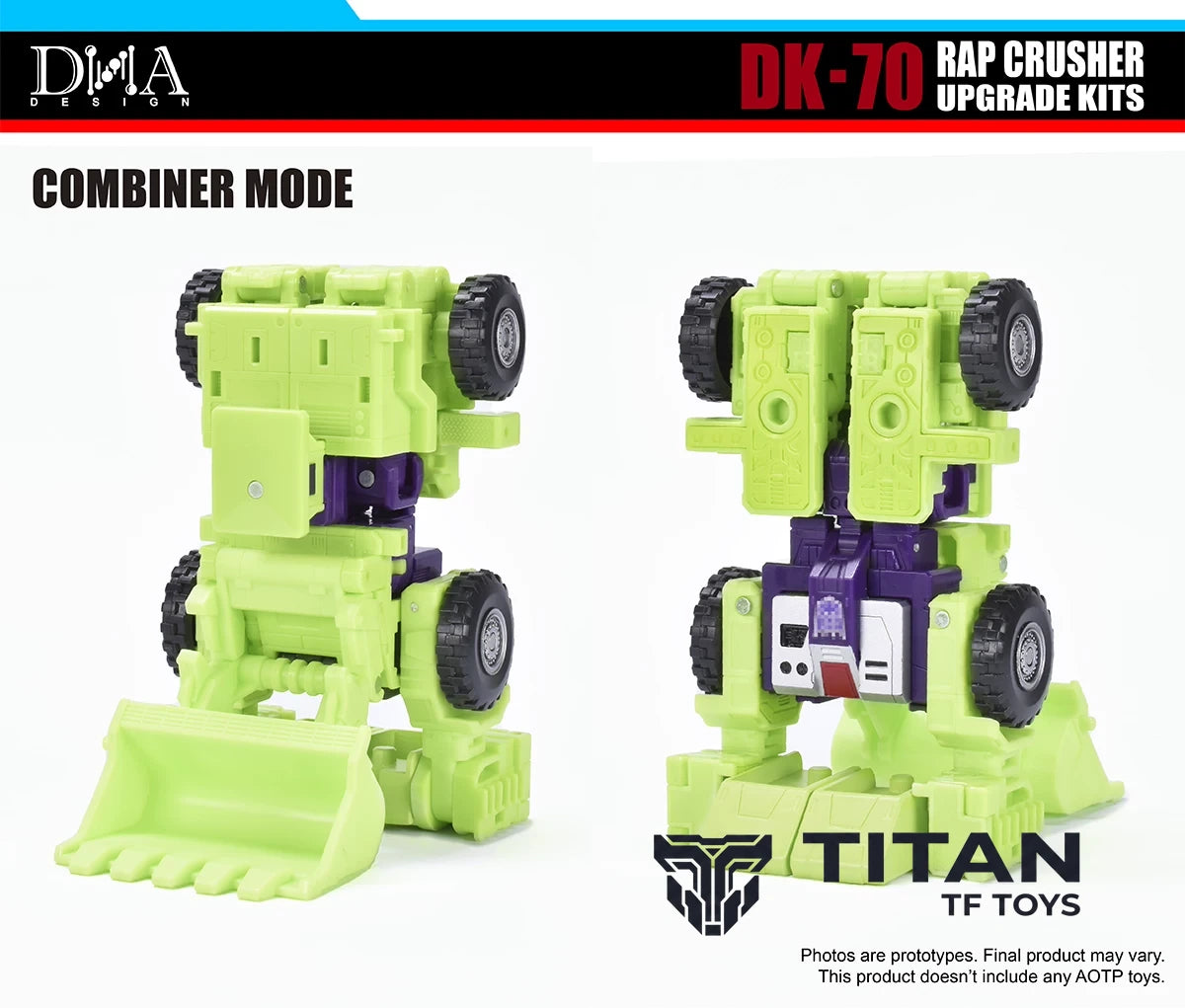 DNA Design DK-70 Studio Series SS86 Scrapper & Bonecrusher Upgrade Kit with China Exclusive Bonus