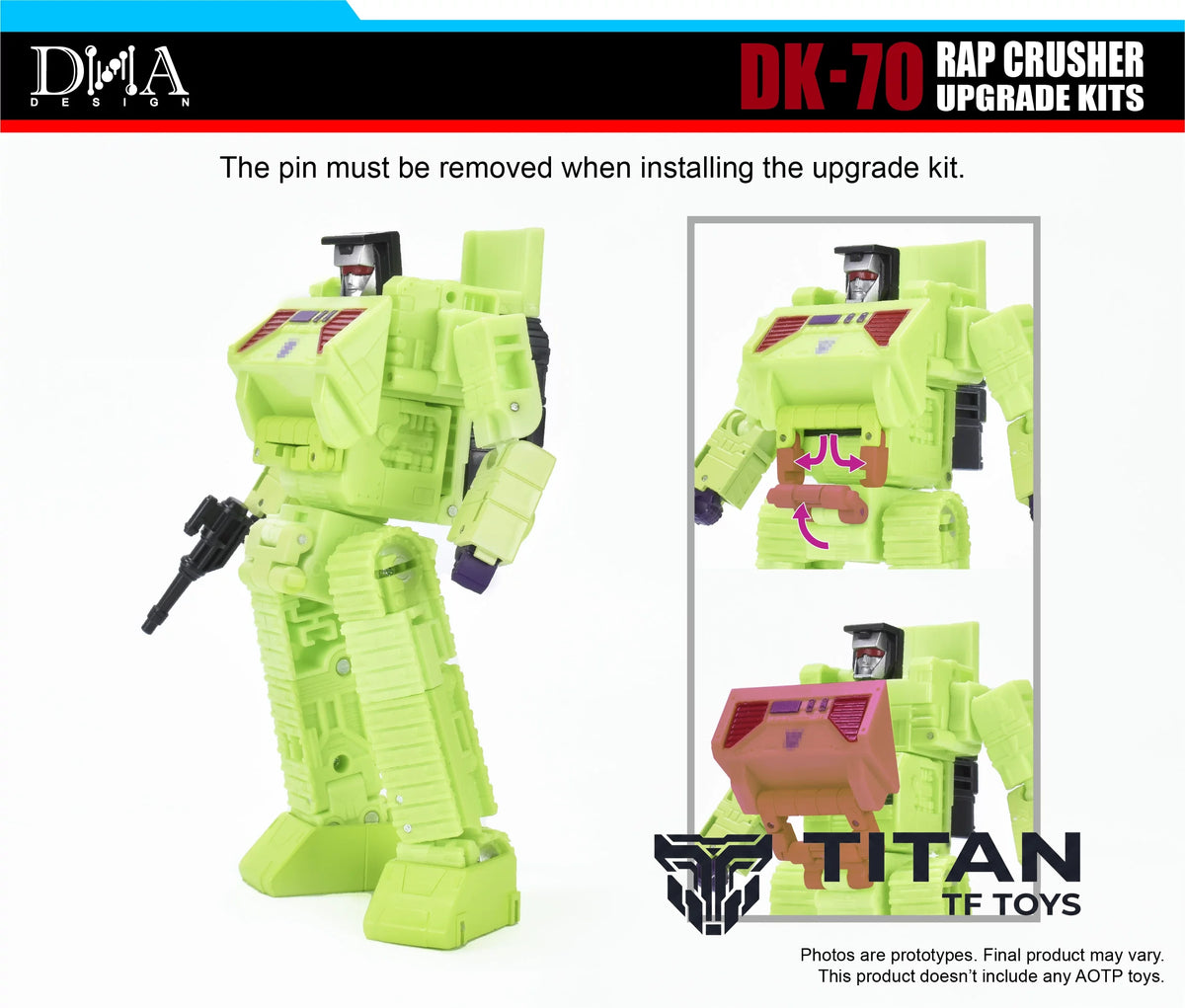 DNA Design DK-70 Studio Series SS86 Scrapper & Bonecrusher Upgrade Kit with China Exclusive Bonus