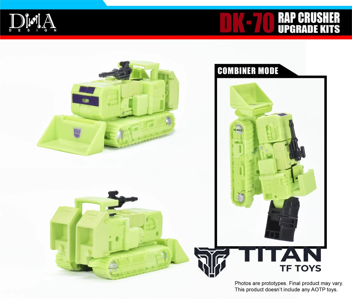 DNA Design DK-70 Studio Series SS86 Scrapper & Bonecrusher Upgrade Kit with China Exclusive Bonus