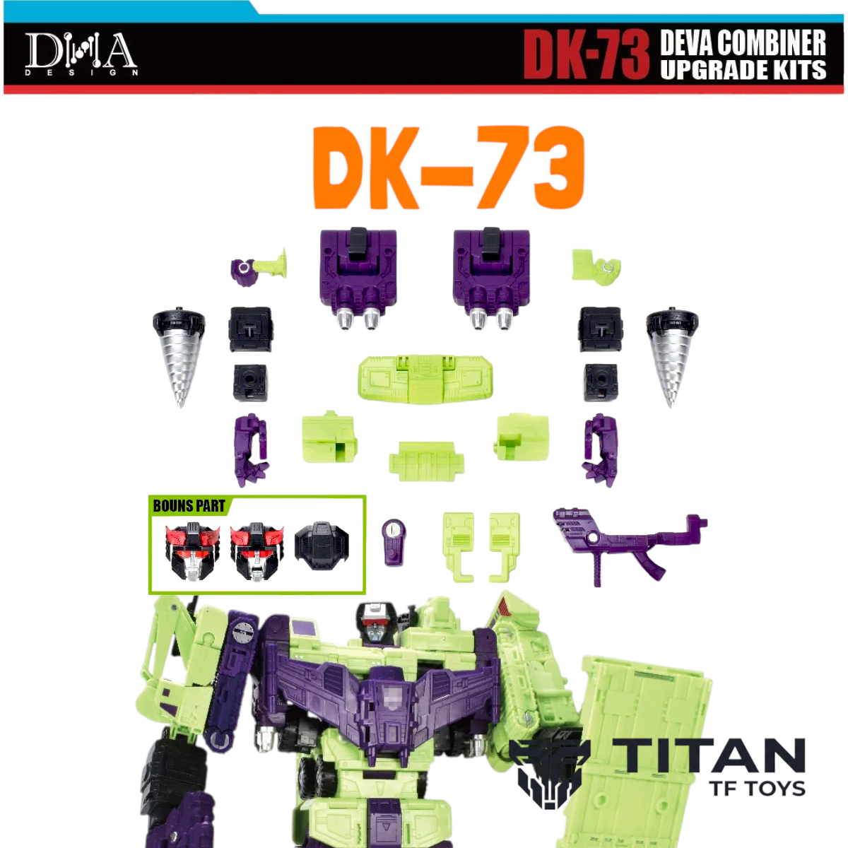 DNA Design DK-73 Studio Series 86 SS86 Devastator Combiner Mode Upgrade Kit with China Exclusive Bonus