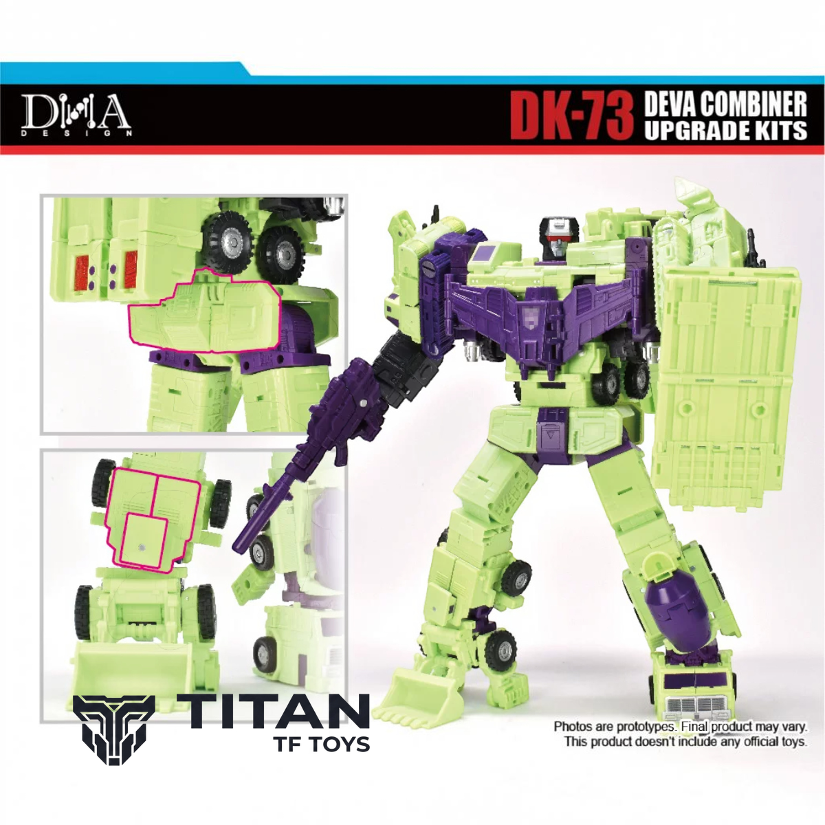 DNA Design DK-73 Studio Series 86 SS86 Devastator Combiner Mode Upgrade Kit with China Exclusive Bonus