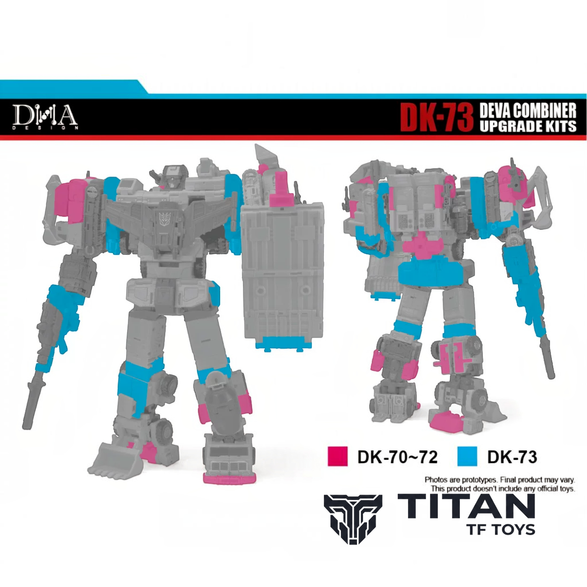 DNA Design DK-73 Studio Series 86 SS86 Devastator Combiner Mode Upgrade Kit with China Exclusive Bonus