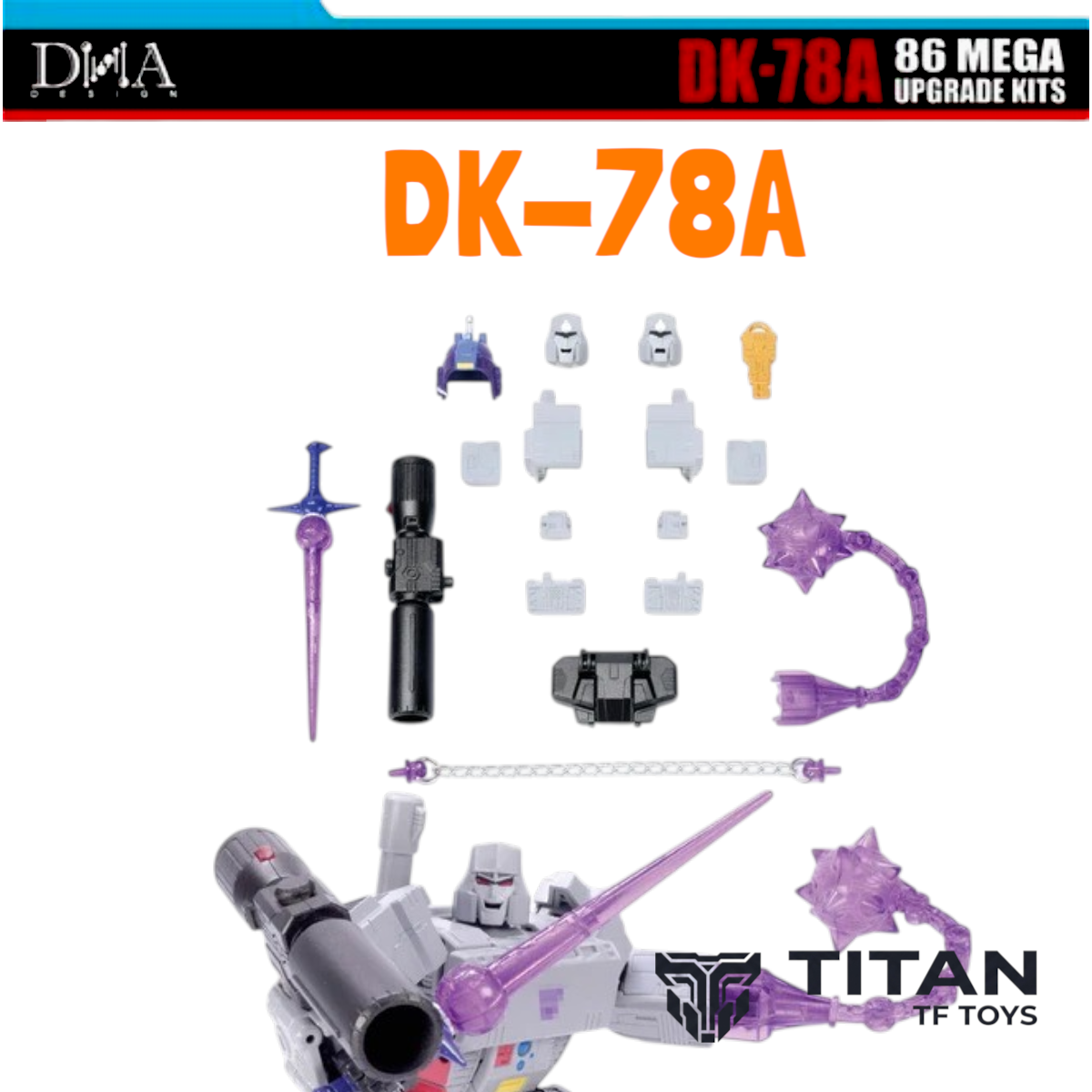 DNA Design DK-78A Studio Series SS86 Megatron Core Enhancement Upgrade Kit with G1 Bonus