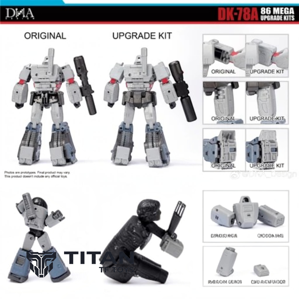 DNA Design DK-78A Studio Series SS86 Megatron Core Enhancement Upgrade Kit with G1 Bonus