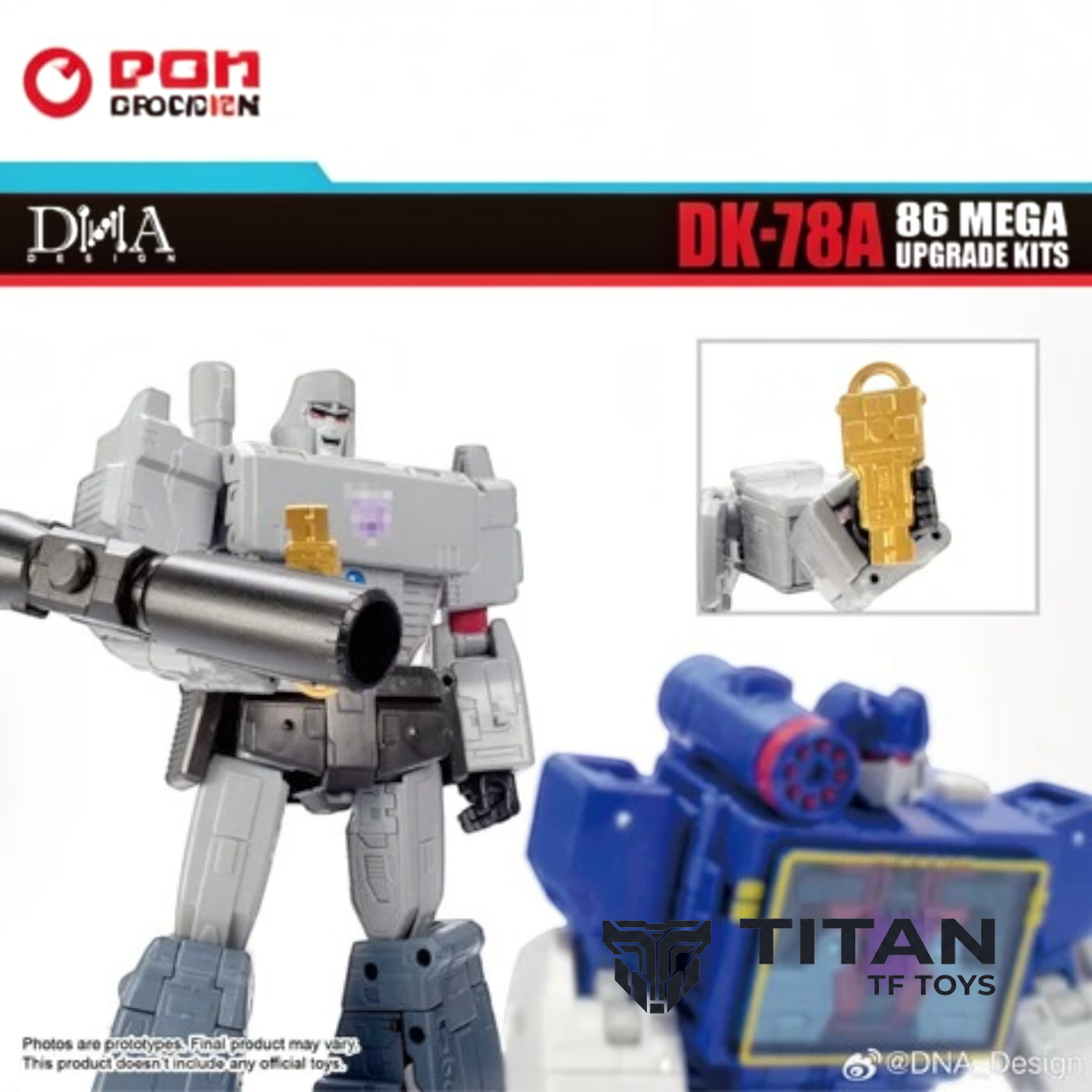 DNA Design DK-78A Studio Series SS86 Megatron Core Enhancement Upgrade Kit with G1 Bonus