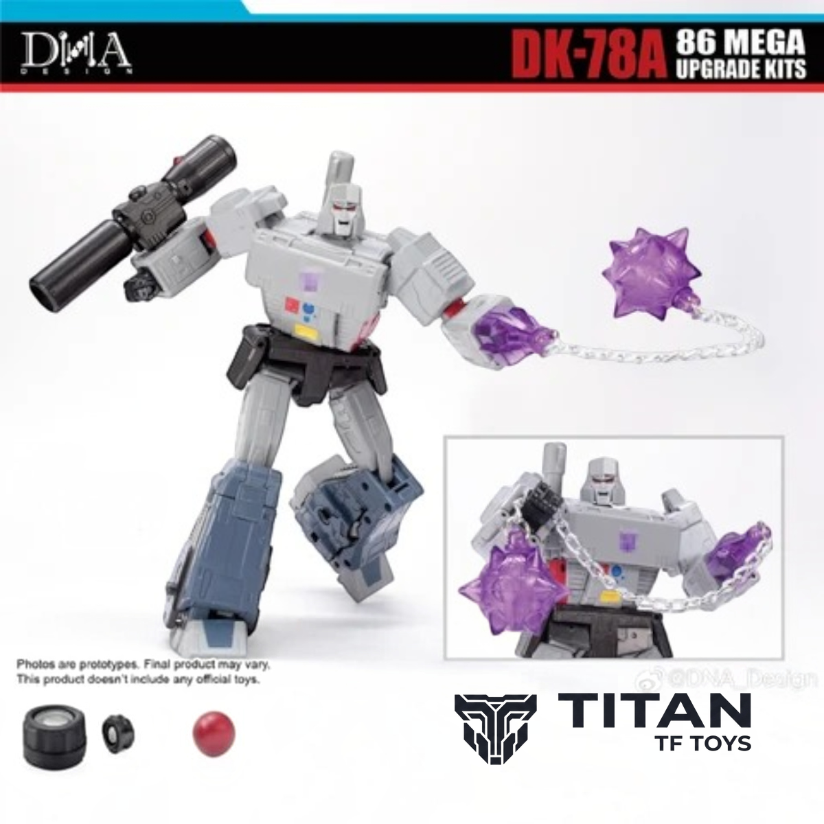 DNA Design DK-78A Studio Series SS86 Megatron Core Enhancement Upgrade Kit with G1 Bonus