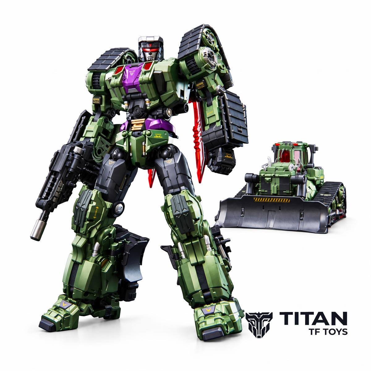DreamStar Toys DST02-004 Bulldozer Crusher Bonecrusher Devastator Combiner Member Action Figure - Official Product Photo