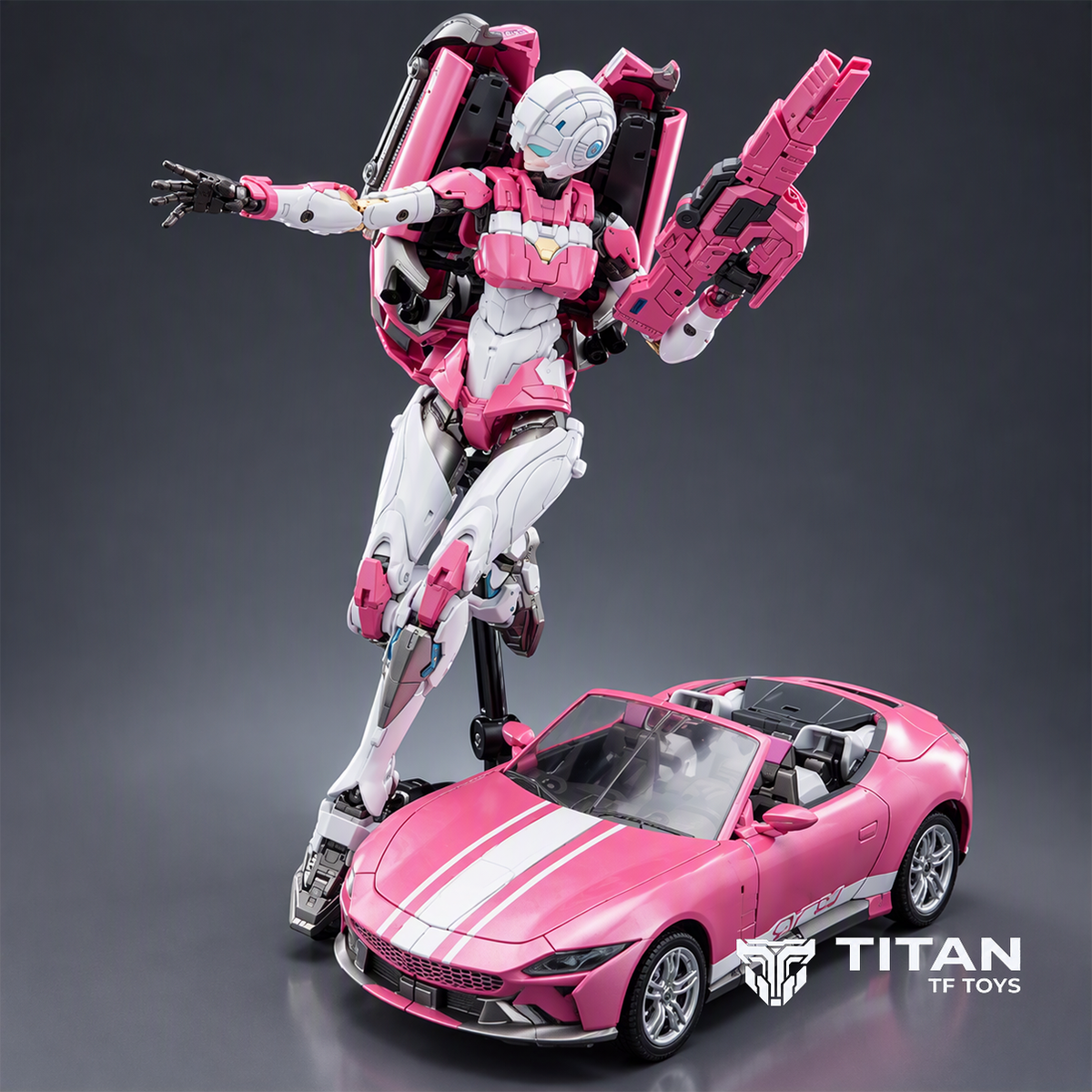 Lucky Cat Cyber Goddess CG-01 Venus Arcee Transforming Action Figure - Official Product Photo