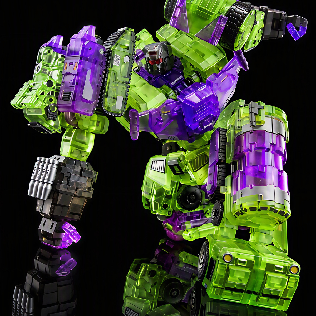 Lucky Cat MC-02 ICE Frost Giant Clear Devastator Combiner Box Set [Pre-Order Deposit] - Detailed View 3