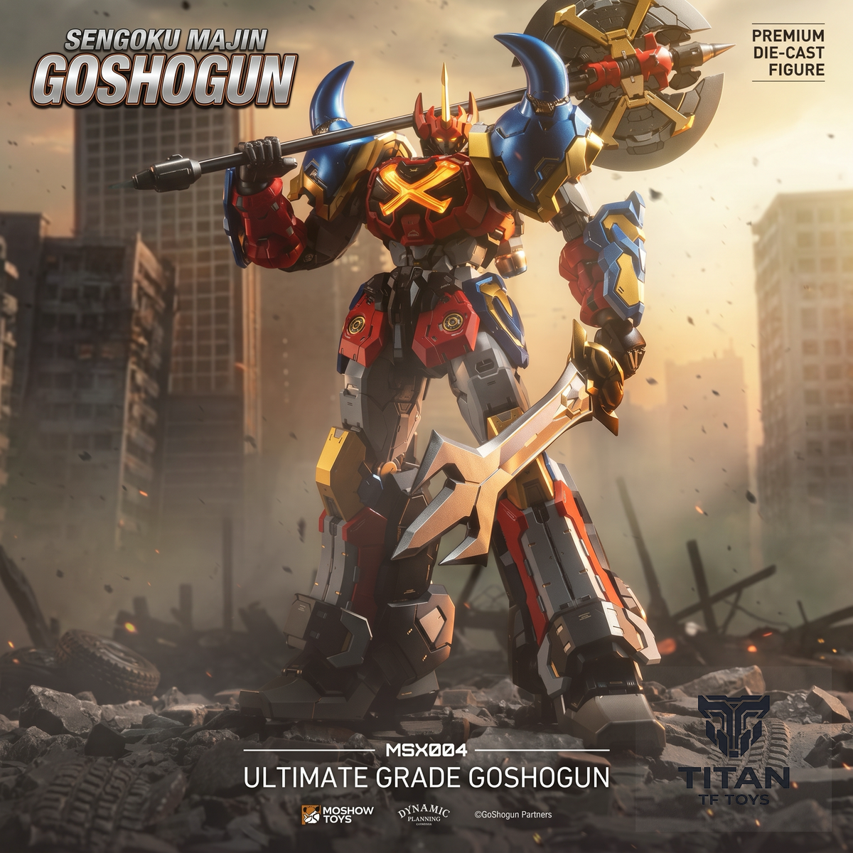 MOSHOW Toys MCT-J02 Sengoku Majin GoShogun Noble Class X Die-Cast Figure - Official Image 2