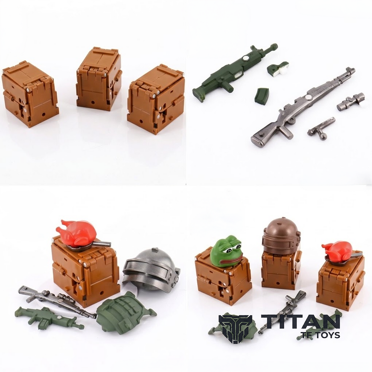 ToyWolf LDCH-01 Crazy Chicken Team Transforming Figure Set of 3 - Detailed View 4
