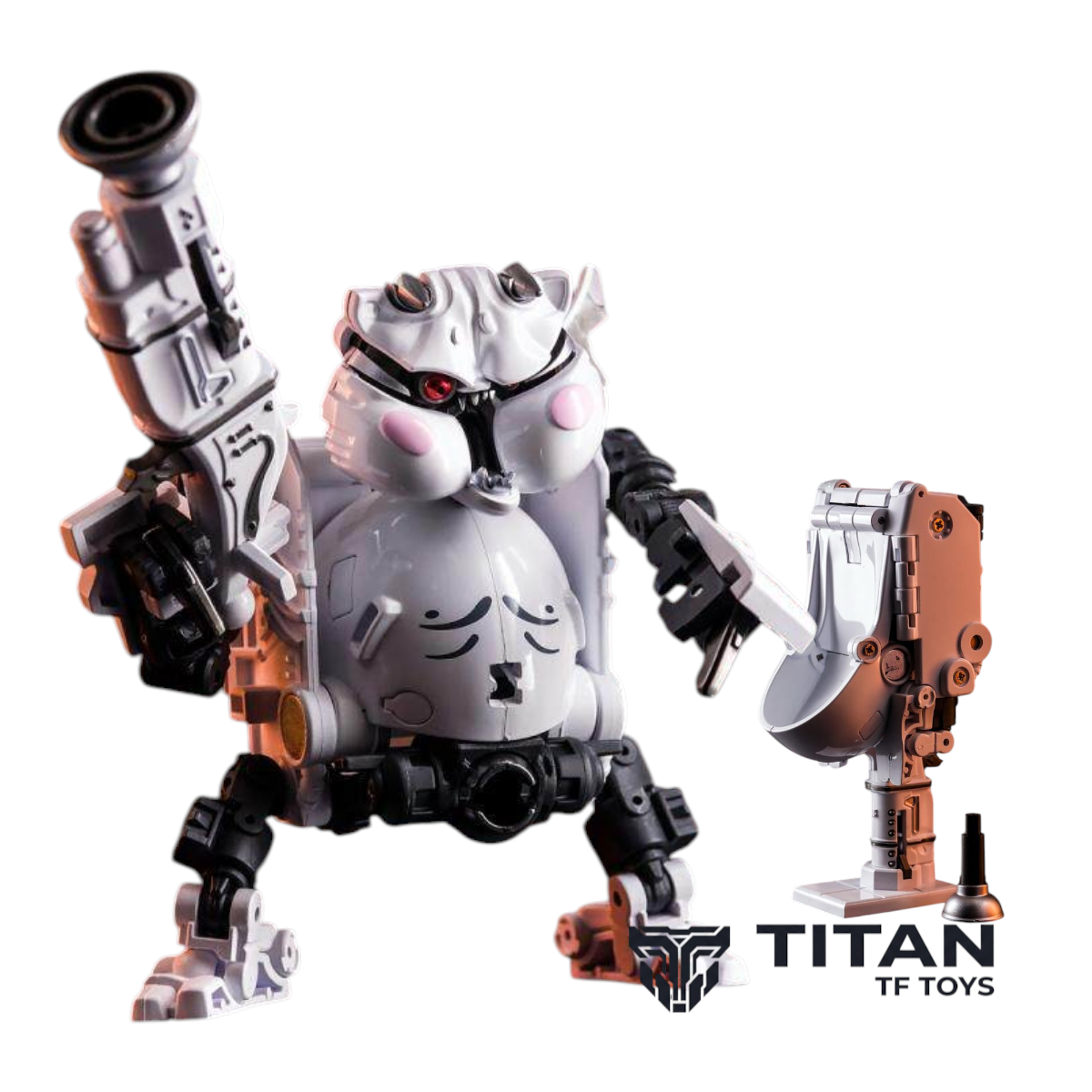 ToyWolf W-02 Dirty General Water Head Urinal Transforming Figure Original White - Official Product Photo