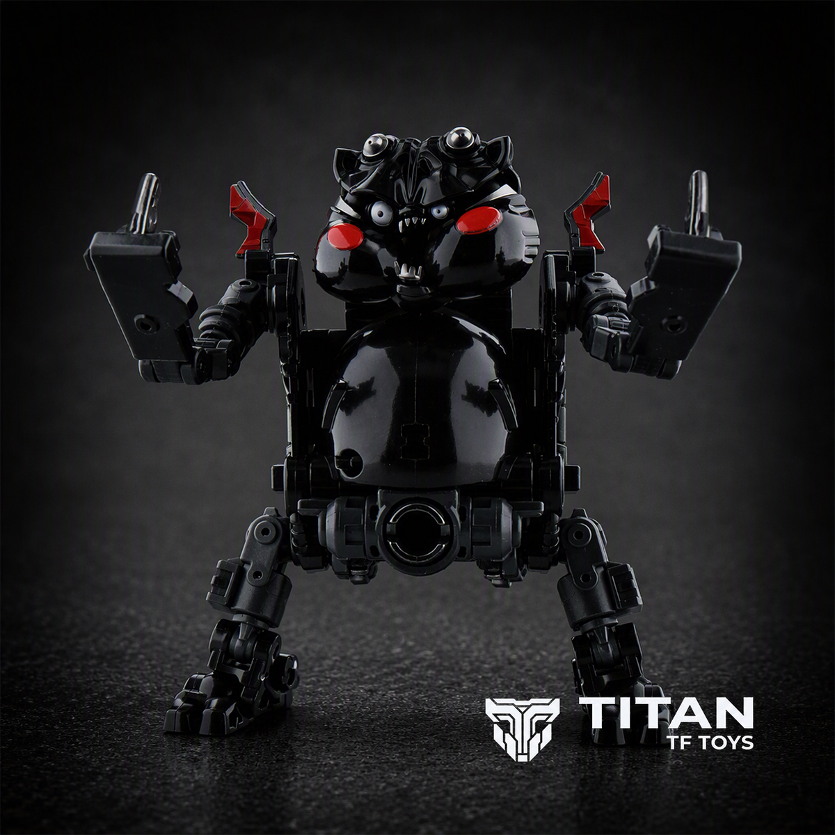 ToyWolf W-02B Dirty General Water Head Urinal Transforming Figure Black Edition - Detailed View 3